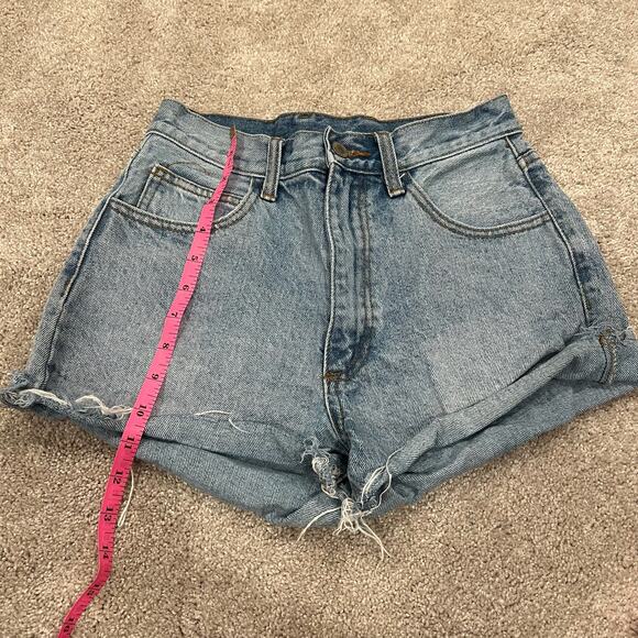 J Galt Women's Jean Short High Waisted Denim Distressed Size Medium - Picture 6 of 7